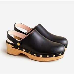 J. Crew convertible leather clogs black size 8.5